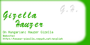 gizella hauzer business card